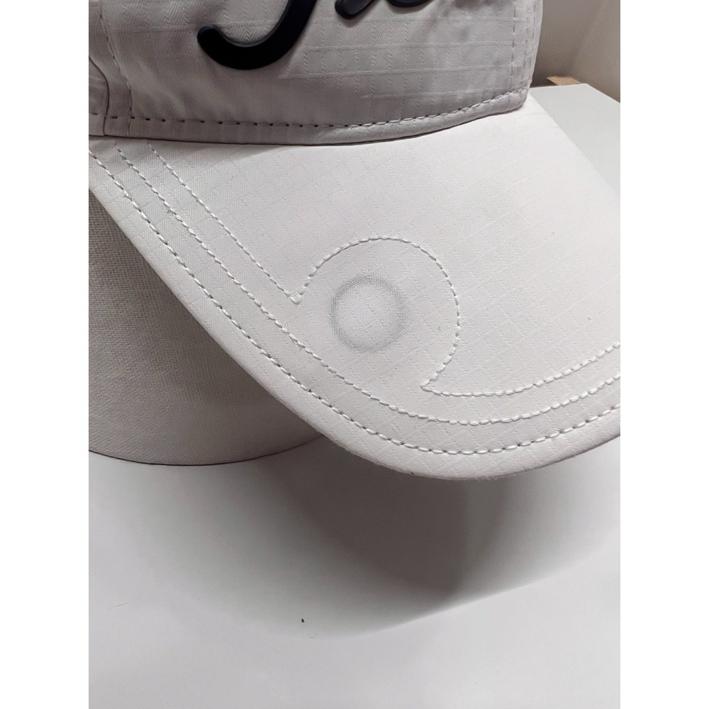 Titleist Performance Ball Marker Golf Hat Cap Strap Back White Black Script Logo - Picture 6 of 8
